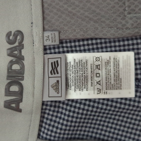 Adidas Golf Ultimate 365 Gingham 10" Shorts Blue Gray Check size 34 - Picture 5 of 9